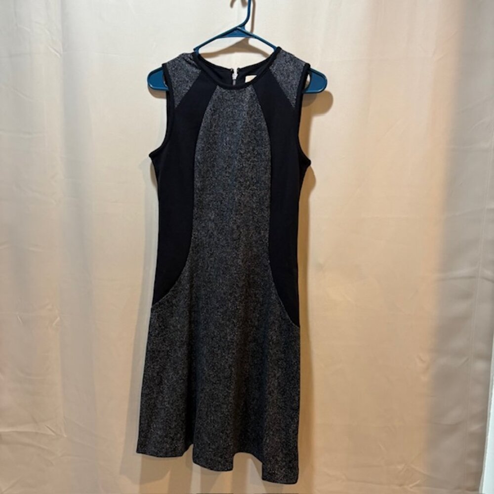 Michael Kors Black and Gray Women's Fit and Flare Dress, Size 6